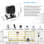 RK1200T DIY Automatic Sliding Gate Opener Dimension and Installation Overview