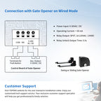 TC188 Automatic Gate Opener Keypad On Wired Mode