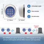 TKP3 Wireless Gate Keypad Dimension